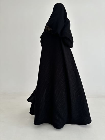 كريب جاكار ربع كلوش - خمرة