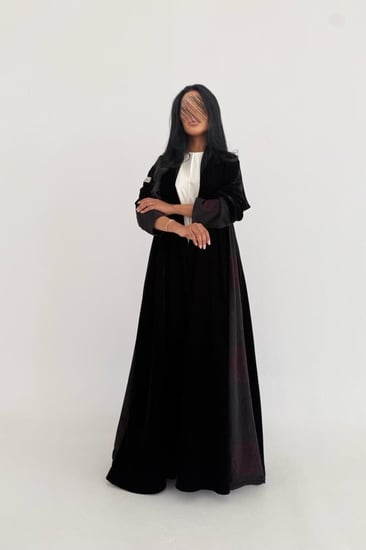عباية مخمل مع حرير مغسول