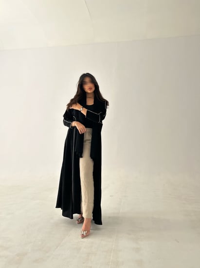 عبايات مودرن راقية -عبايات تطريز أبيض