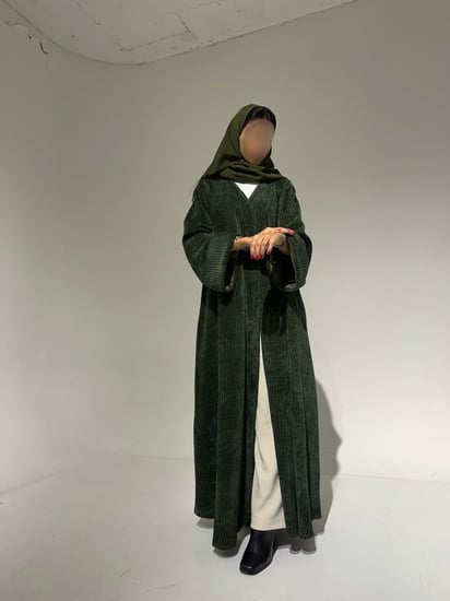 عباية صوف ربع كلوش - خمرة