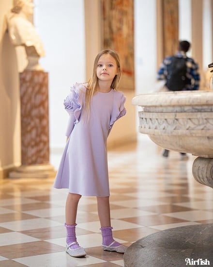 فستان بنات لافندر - ملابس اطفال - فساتين بنات - بيكابو