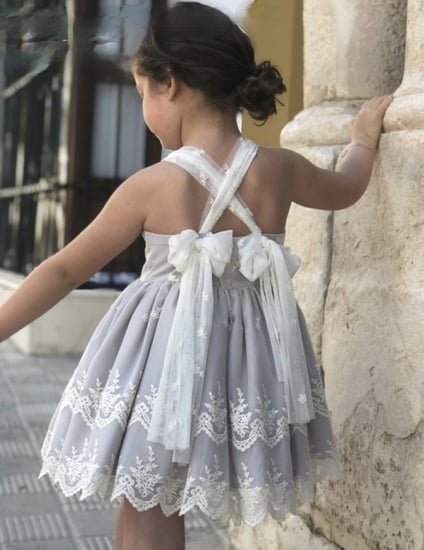 فستان اسباني للبنات - ملابس اطفال - ازياء بنات  - بيكابو