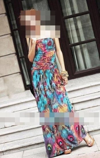 فستان مكسيم خفيف متعدد الالوان يناسب طلعات البر والبحر