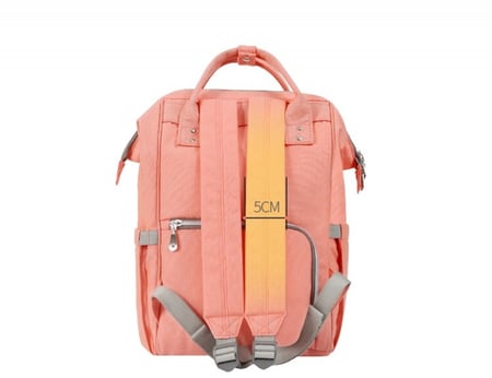 شنطة ديزني اصلية لاحتياجات الاطفال والمواليد باللون الاورنج بناتي  الصورة تطريز بالخيط  مع علاقات للعربة