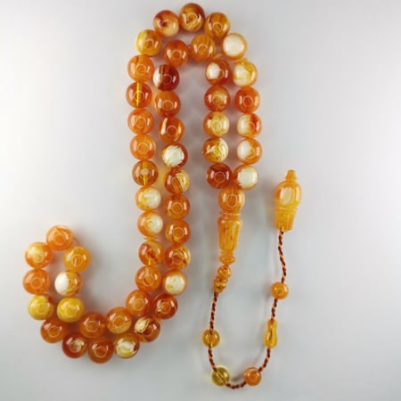 بكلايت برتقالي مموج أبيض