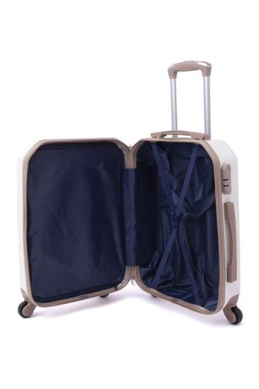 طقم شنط سفر مكون من 5 حقائب من ليمرا لون بيج /ذهبي