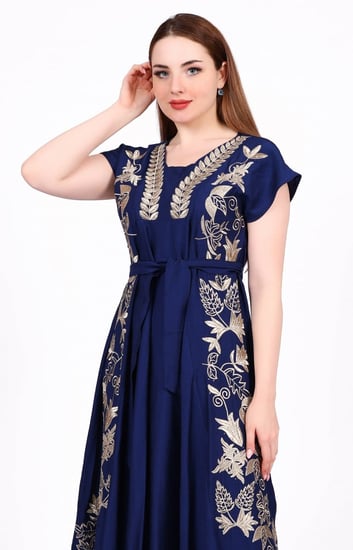 جلابية عصرية تطريز كمبيوتر