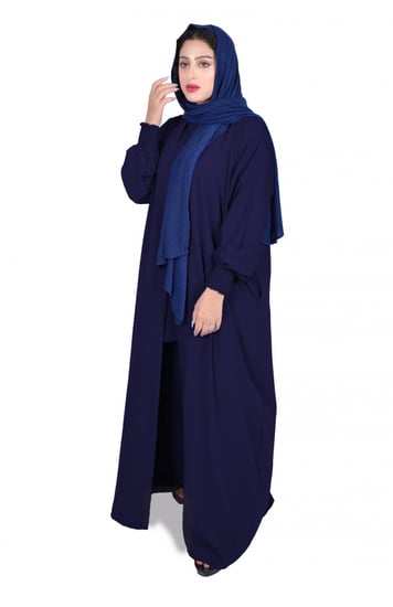 عباية (طقـــم) موديل كم مزموم | كحلي