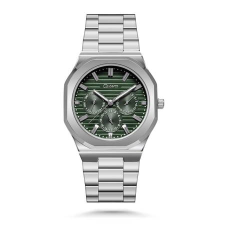 ساعة رجالية فاخرة ستيل بتصميم عصري أنيق بلون فضي