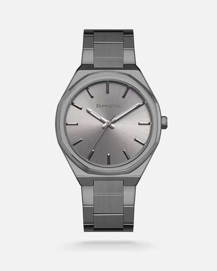 ساعة رجالية ستيل بلون رمادي