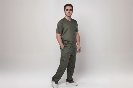 Scrub Lion's den - Dark Green