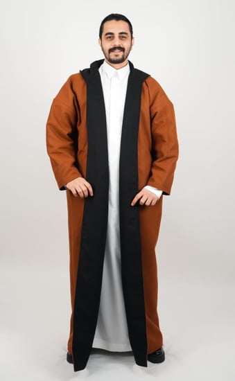 فروة سهيل دبل فيس جملي واسود مع شال