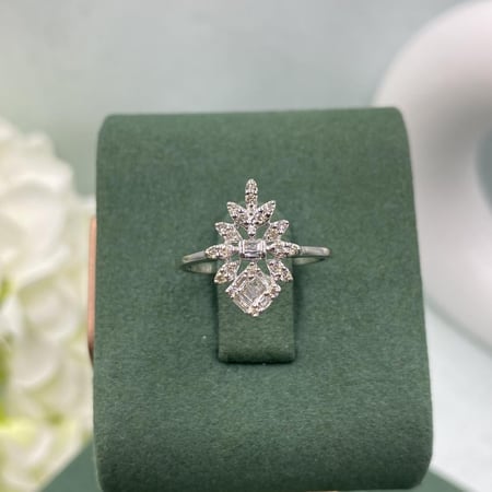 خاتم الماس ناعم بوزن 0.34 قيراط