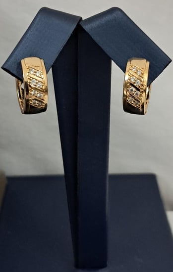 حلق مزين بفصوص جذابة - أناقة عصرية في كل تفصيلة