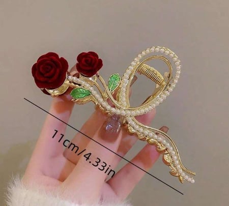 مشبك شعر نسائي بتصميم زهرة أنيق