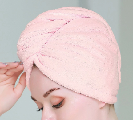 مناشف شعر من المايكروفايبر – لون وردي