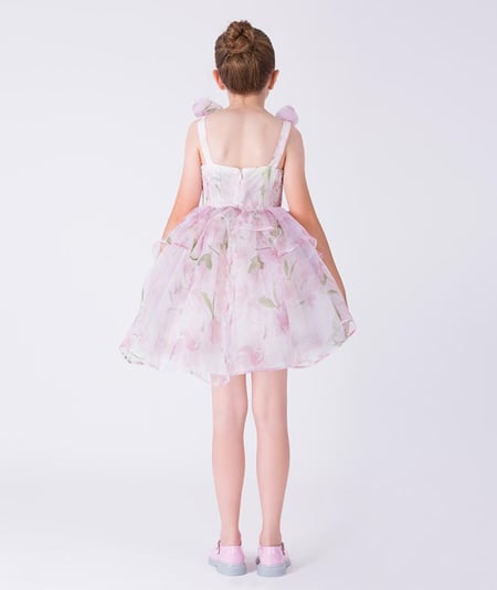 فستان شيفون مزهر للبنات