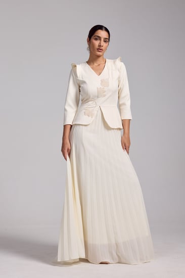 فستان بيج كريب مطرز سهرة