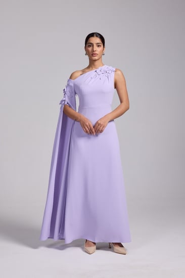 فستان طويل سهرة بنفسجي