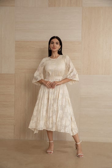 فستان سكري ميدي بيليسيه