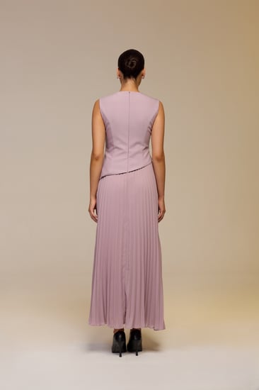 فستان موف مطرز انيق