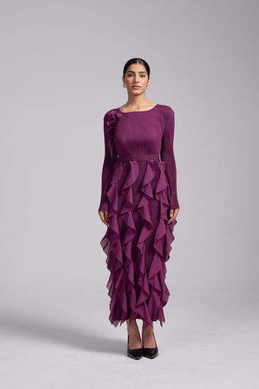 فستان بلاسية موف بكشكة