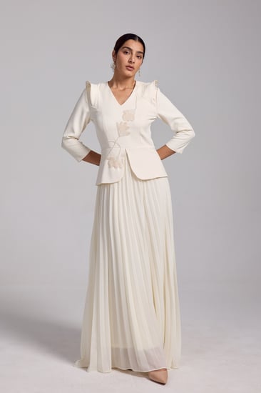 فستان بيج كريب مطرز سهرة