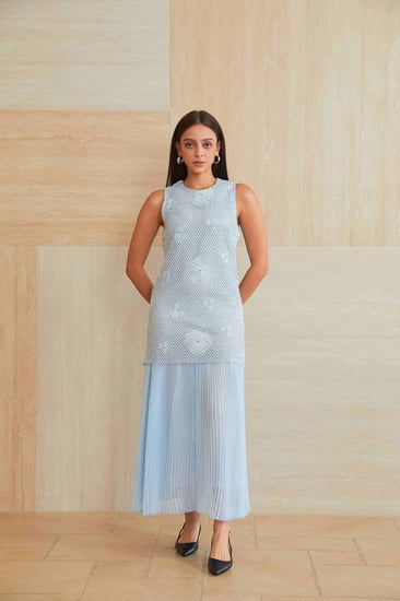 فستان سماوي ماكسي