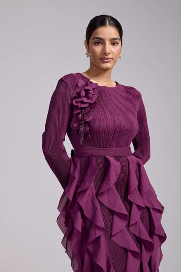 فستان بلاسية موف بكشكة