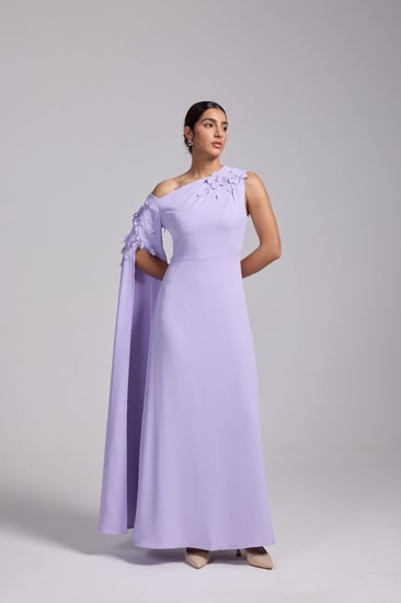 فستان طويل سهرة بنفسجي