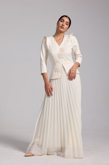 فستان بيج كريب مطرز سهرة