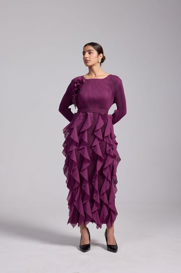 فستان بلاسية موف بكشكة