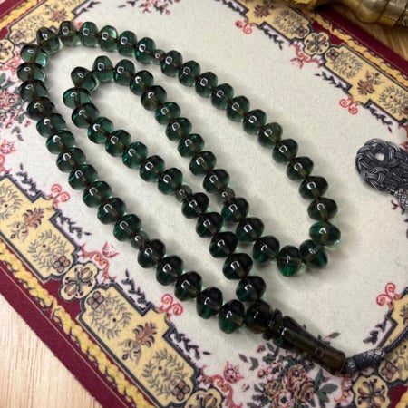 مسباح زعفران فواح أخضر زيتي(دروي). الشكة: كركوشة تفصيل يدوي
