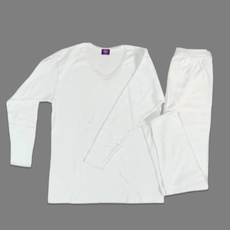 دروش بيجاما نسائي كم طويل ابيض