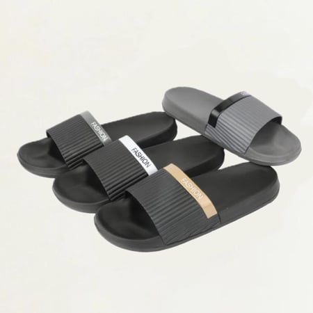 شبشب رجالي بلاستيك بمقدمة مفتوحة بتصميم عصري