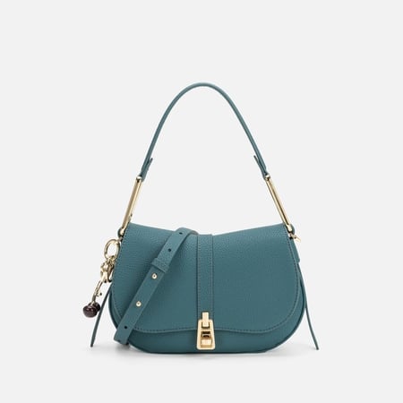 شنطة نسائية كاجوال بلون بترولي بتصميم عملي وأنيق للمشاوير اليومية