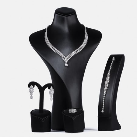 طقم سهرة زركون بتصاميم الالماس