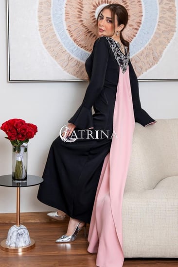 فستان سهرة فخم بذيل كم طويل  DB265