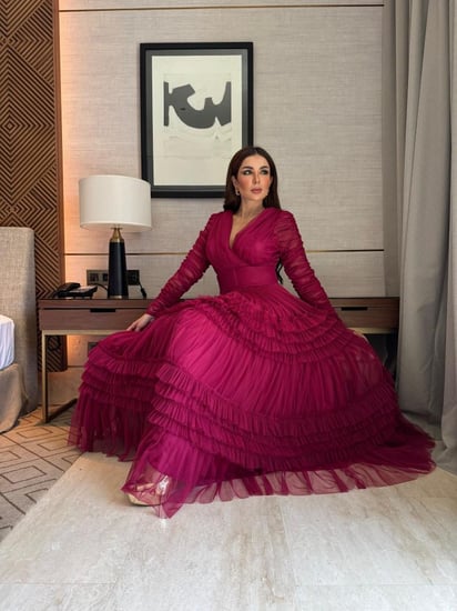 فستان سهره تل كم طويل