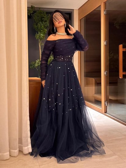 فستان  سهرة“نايت ستار” – بريق السماء الكحلية