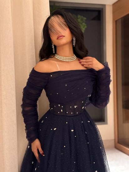 فستان  سهرة“نايت ستار” – بريق السماء الكحلية