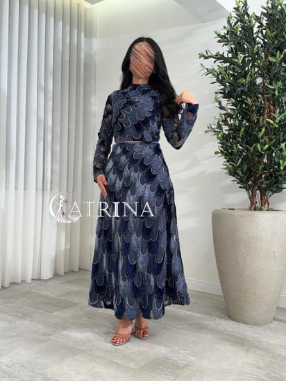 طقم نسائي فاخر تطريز