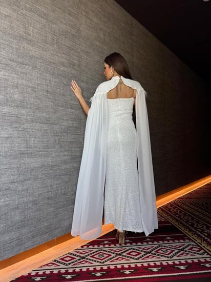 فستان سهره ابيض ملكي