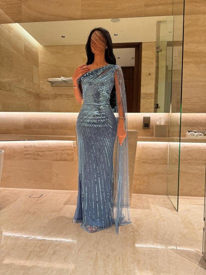 فستان سهرة ترتر