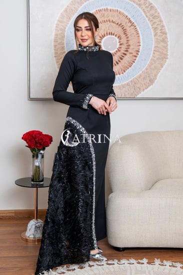 فستان سهرة اسود فخم