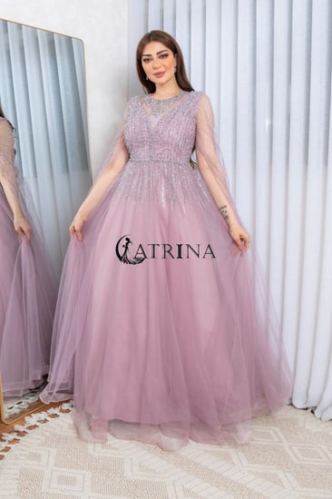 فستان سهرة تول فخم وحديث.  KR266