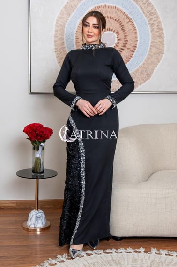 فستان سهرة اسود فخم