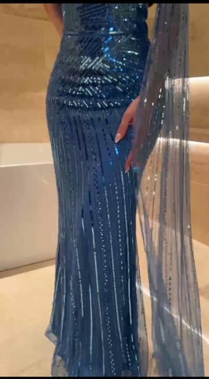 فستان سهرة ترتر