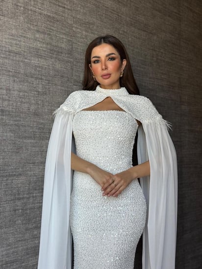 فستان سهره ابيض ملكي