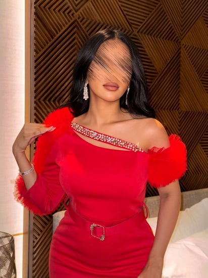 فستان سهرة ناعم انيق لونين 5601